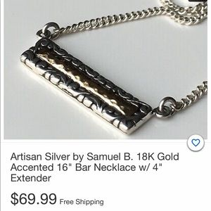 Samuel B artisan silver and gold necklace